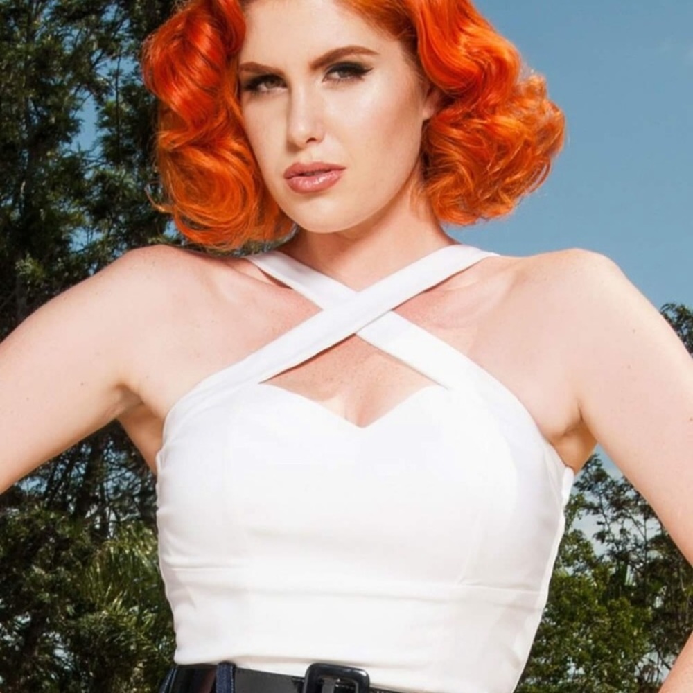 Pinup Couture Deadly Dames Voodoo Vixen Top.